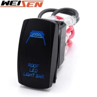 5 pin universal laser roof led light bar on off rocker switch with jumper wire20 a 12v led lights blue for polaris kawasaki