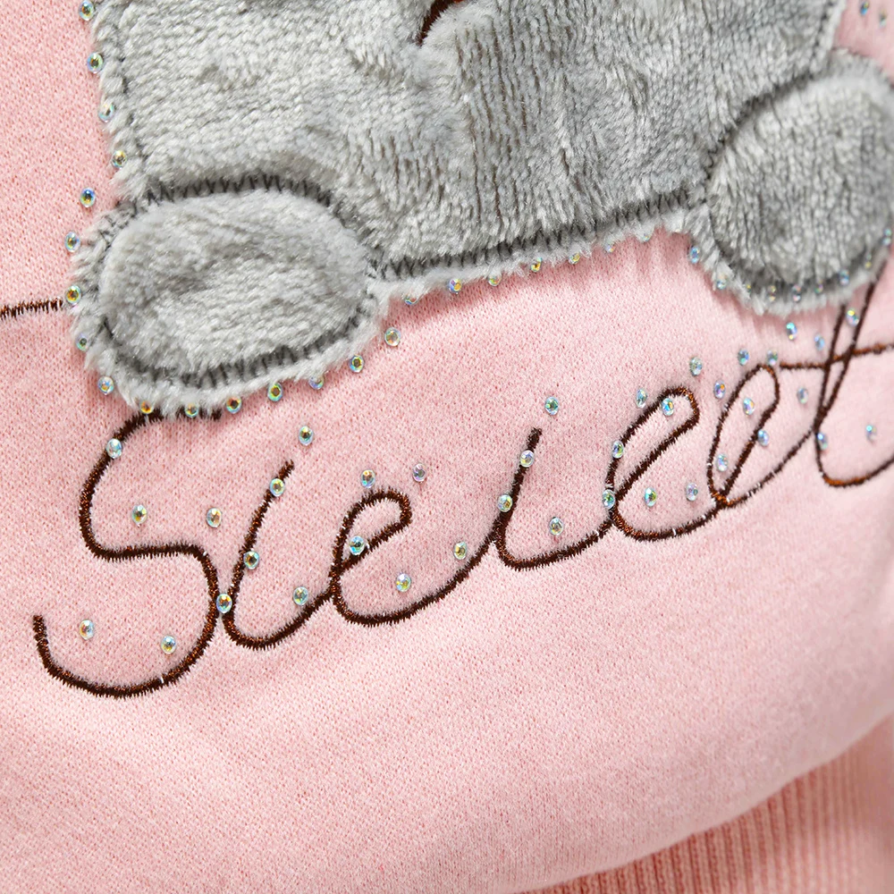 

Baby Girls Clothing Winter Sweater 2020 Children's Rabbit Hooded Long Sleeve Fleece Jacket With Pocket Kids Sweatershirt 1-5 yrs