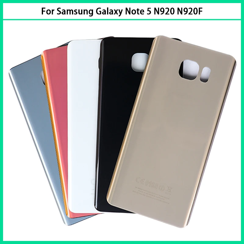 Новинка для Samsung Galaxy Note 5 N920 N920F Задняя крышка батареи задняя дверь Note5 3D стеклянная