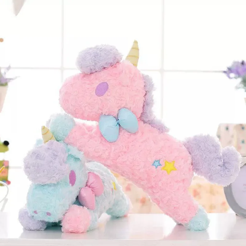 

55 см с единорогом из плюша для салфеток Бумага держатель чучело кукла с одноразовыми салфетками для дня рождения, рождественский подарок Но...