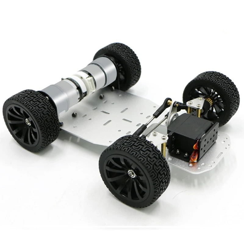 DIY Smart Car For Arduino Robot Education Smart Car Encoder Chassis Front wheel- Steering Gear Steering Dual Motor Drive