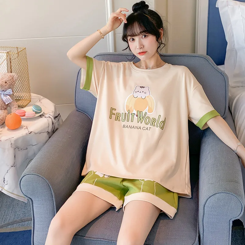 Удобная футболка пижама 2 предмета штаны с короткими рукавами 100% хлопок 2020 летняя
