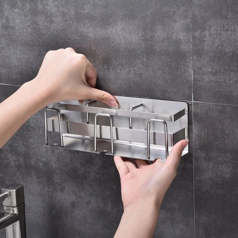LIXF Stainless Steel Toothbrush Holder Toothpaste Stand Rack Adhesive Bathroom Organizer | Дом и сад