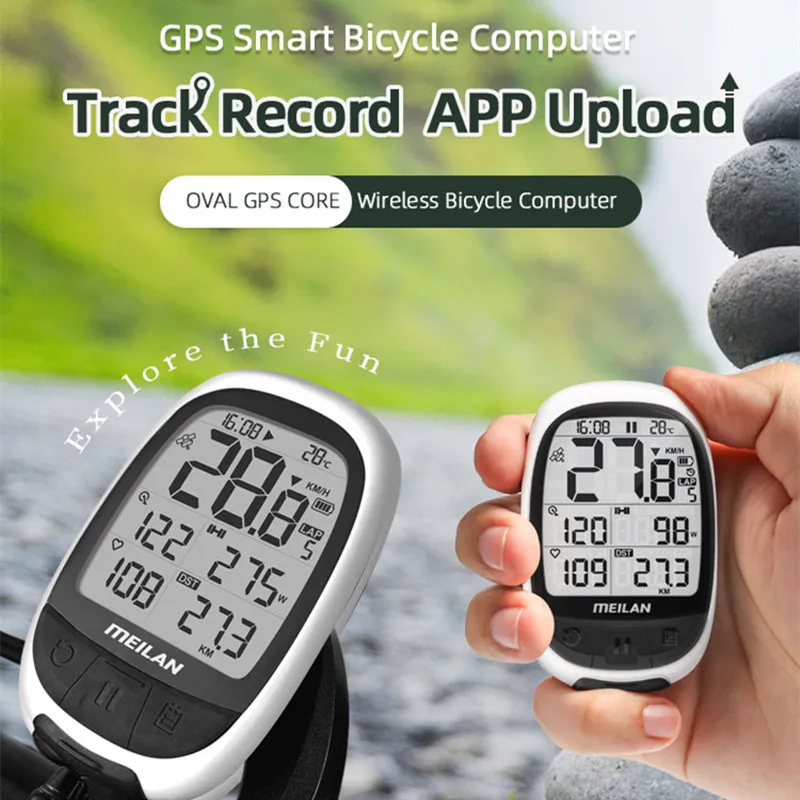 Meilan M2 Wireless Bike Computer Speedometer Odometer 4.0 Bluetooth ANT+ Heart Rate Monitor Optional Waterproof Cycling Bicycle