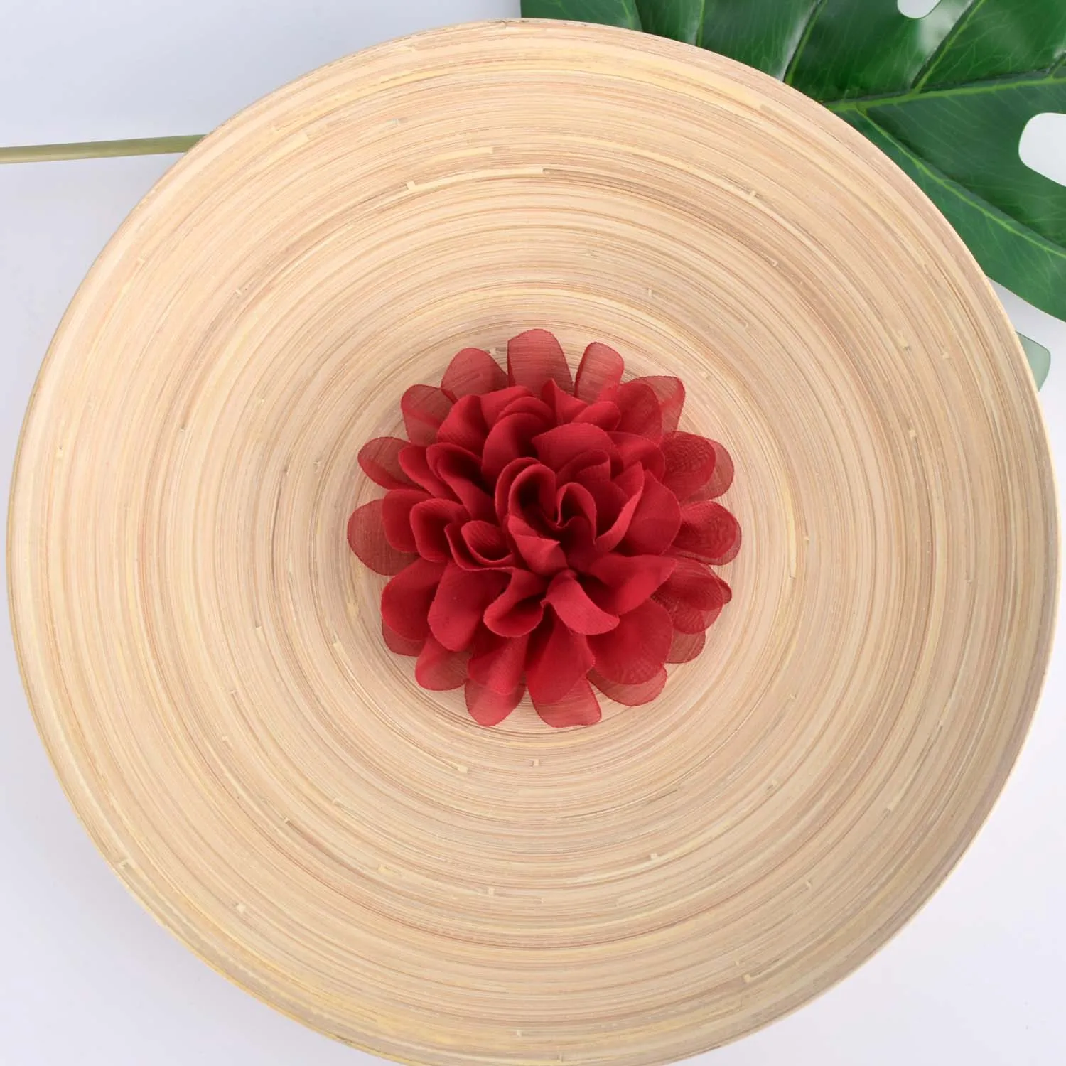 10pcs/lot 10cm Chiffon Flowers DIY Hairband Accessories Without Clips Handmade Fabric Flower Woman Wedding Wristband Accessory | Дом и сад