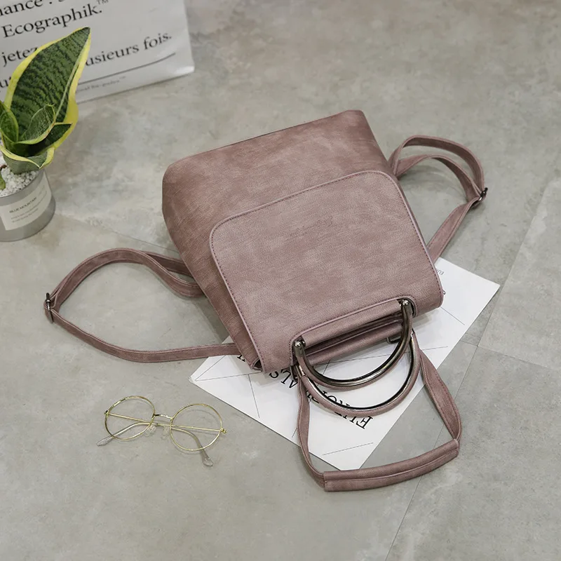 

New Style Women's Backpack Use Student Bag Fashion Casual Portable Shoulder Bag