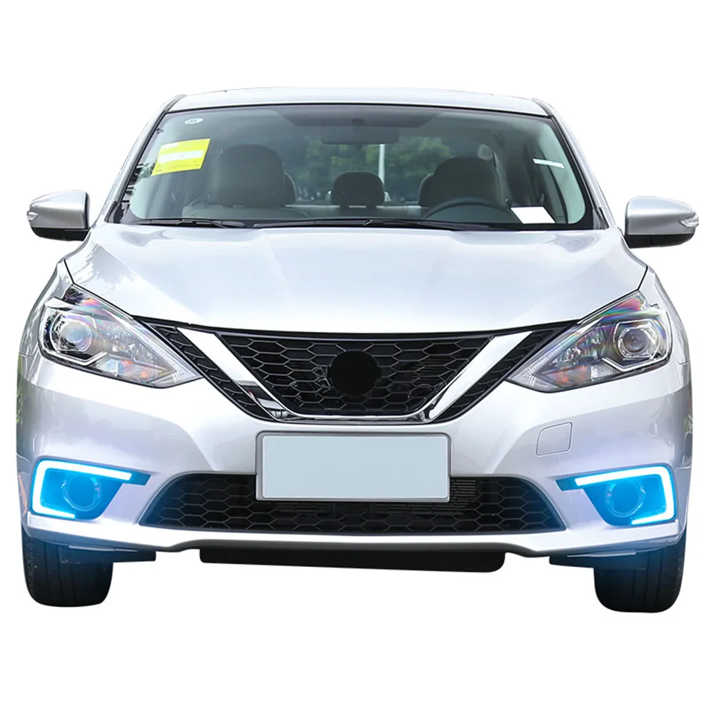 Автомобильные мигающие дневные ходовые огни 2 шт. для Nissan Sentra 2016 2017 2018 2019