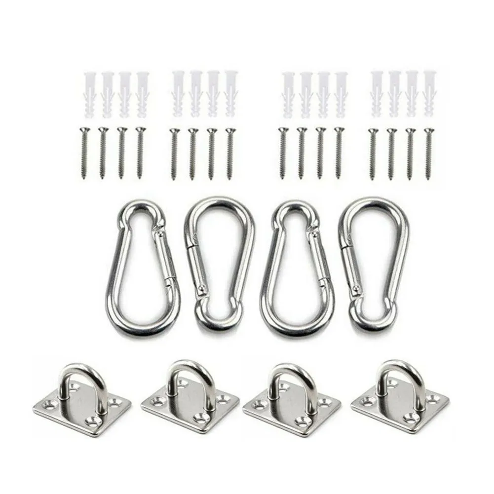 

316 Stainless Steel Pad Eye Plates+carabiner Clips Kit 50 Kg Eye Plate