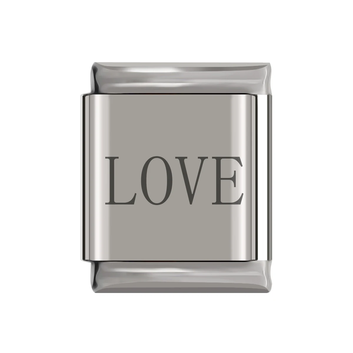 LOVE Hapiship,, Маргаритка, любовь, Вера, надежда мечта, счастье, буква, шарм, подходит для 13 мм, браслет, нержавеющая сталь, изготовление ювелирных изделий, DJ038 - Окраска металла: LOVE