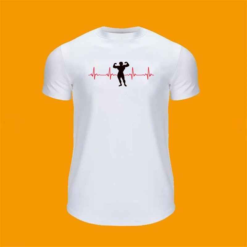 

New Summer T Shirt Men Short Sleeve Tees Male Gym Fitness Bodybuilding Workout Clothing Cotton Fashion O-neck Tshirt