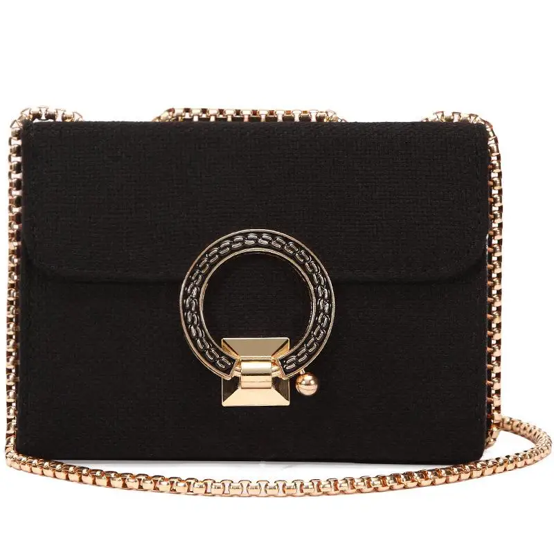 

2021 New Mini Bag Women's Fashion Single Shoulder Bag Canvas Mini Bag Chain Bag