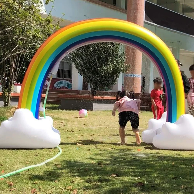 Гигантский надувной садовый разбрызгиватель Ginormous Rainbow Cloud Yard 238 см пляжные