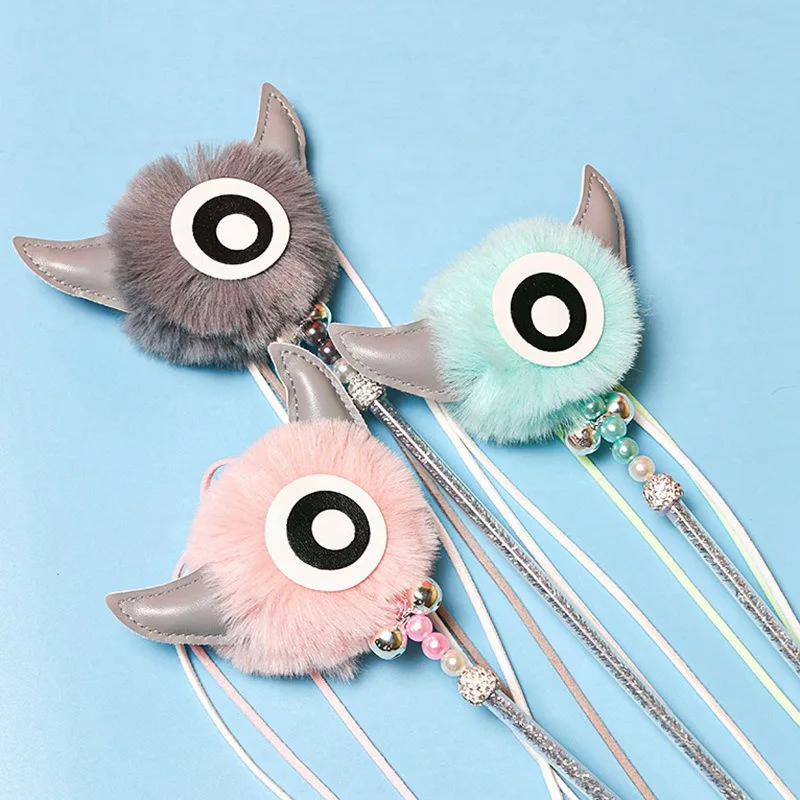 Интерактивная игрушка волшебная палочка для кошки с креплением колокольчика