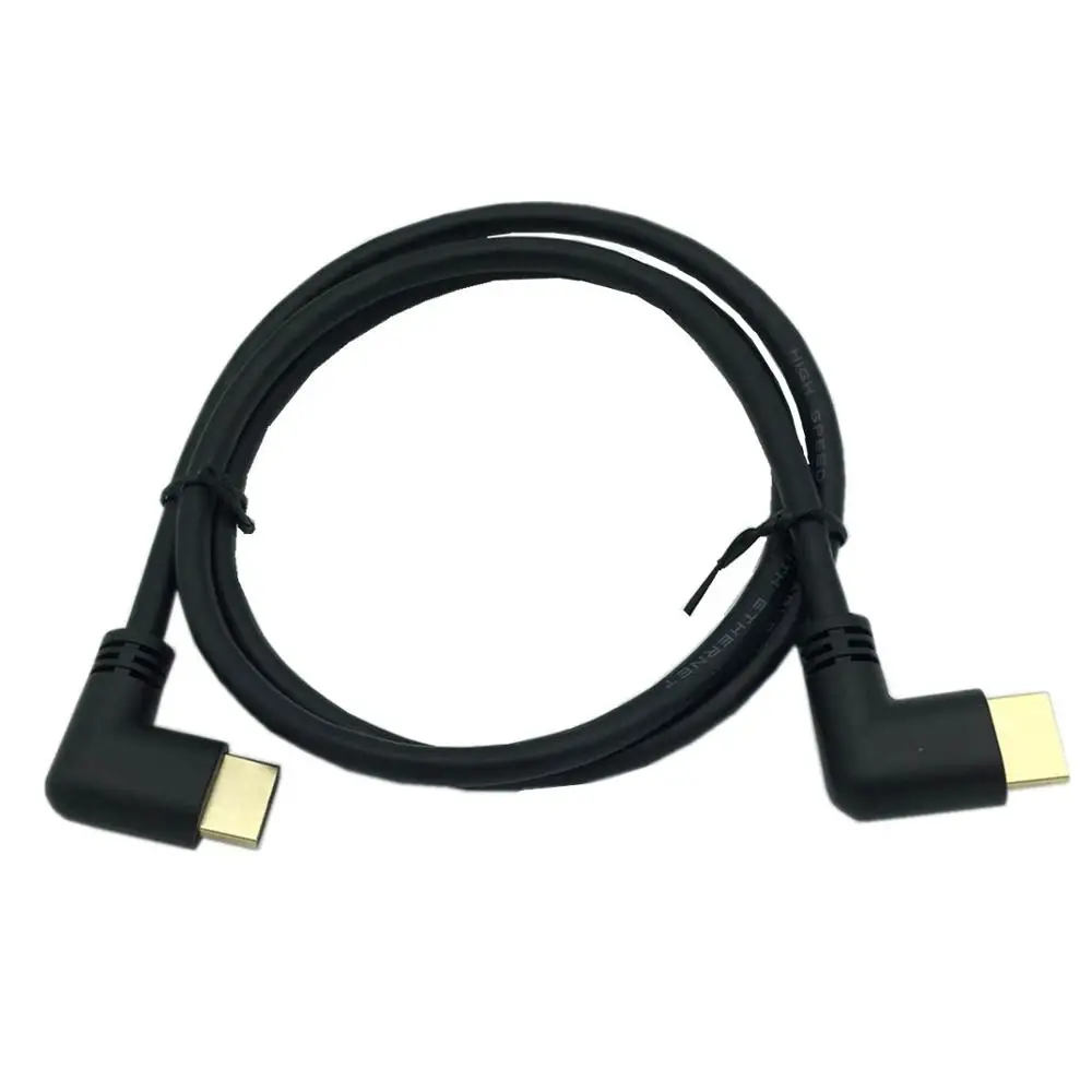 HDMI 2.0 4K 3D dual 90 degree curved male to right HDTV cable for DVD PS3 PC 0.5M | Электроника