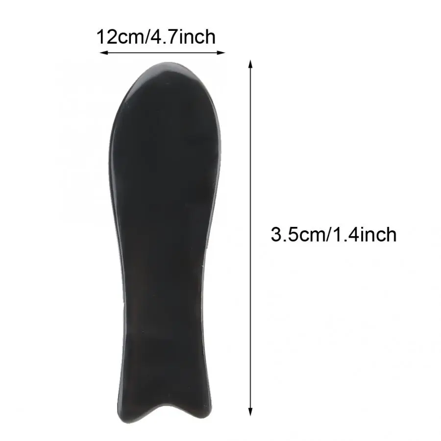 Натуральный рог в форме рыбы скребок-пластина скребок массажер для спа-салона