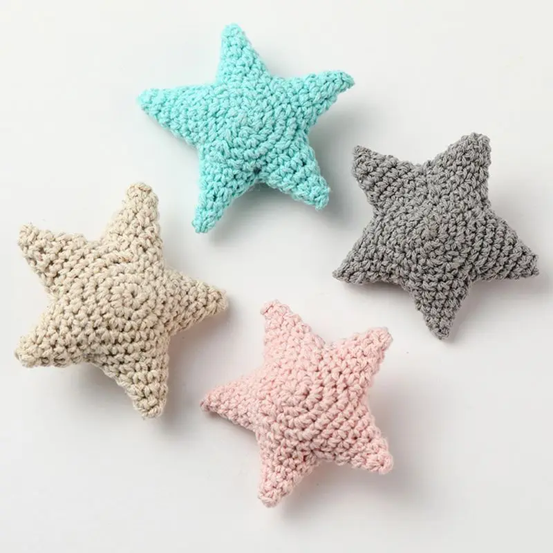 

Handmade Crochet Cotton Star DIY Baby Pacifier Chain Accessories Infant Teether