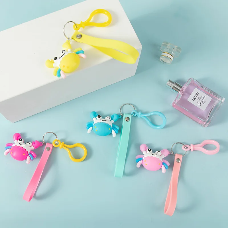 Креативный милый мультяшный краб брелок Подвеска стерео сумка автомобильный