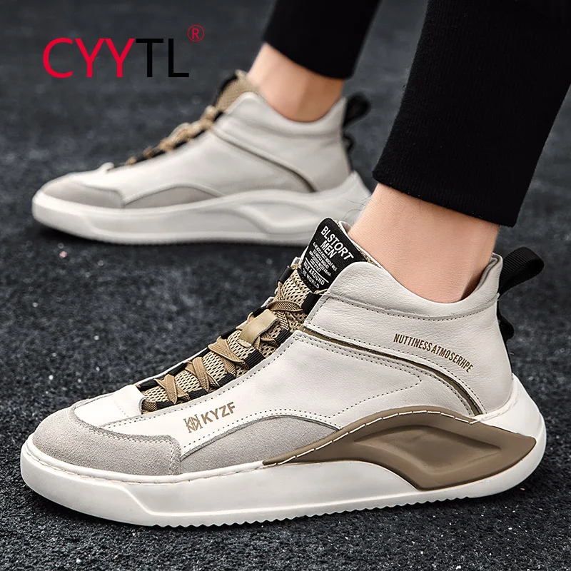

CYYTL Teenagers Men Sneakers High Top Breathable Winter Outdoor Walking Basketball Shoes Sports Running Basket Pour Homme