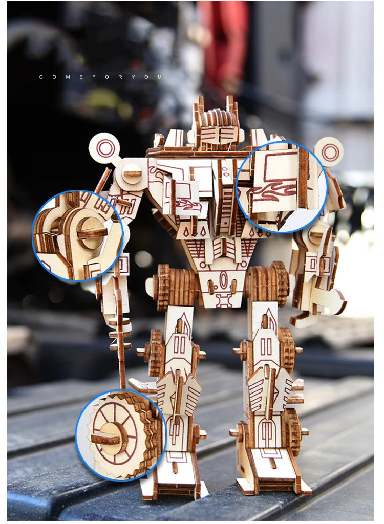 Хит продаж 3D деревянные пазлы autobot дизайн дракона детские развивающие игрушки