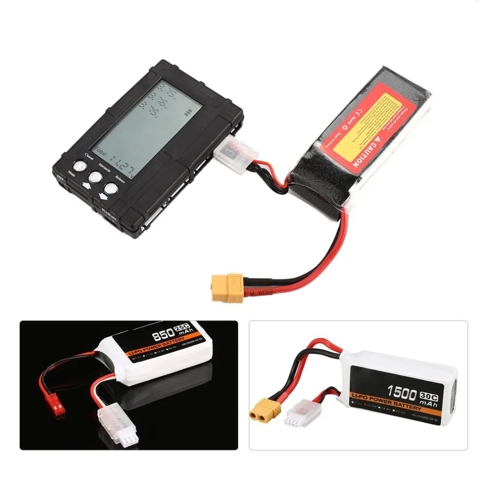Балансировочный индикатор напряжения LiPo/LiFe 2-6s 3 в 1 измеритель и разрядки тестер с