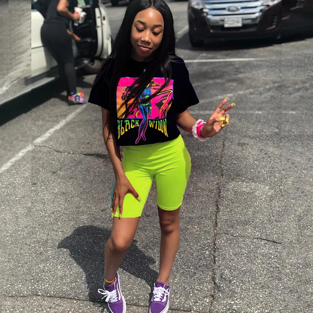 2020 спортивный костюм женск футболка женская шорты женские одежда кроп топ women