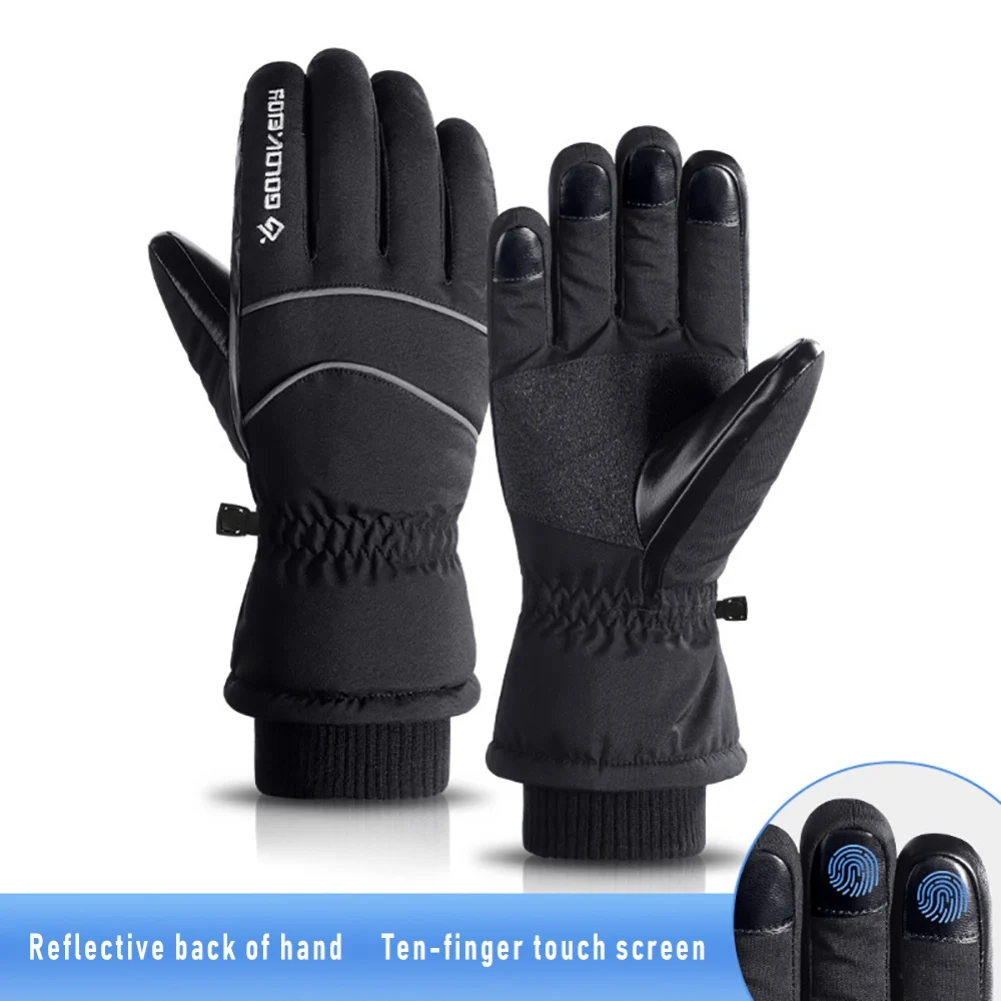 

Мужские и женские лыжные перчатки флисовые зимние теплые перчатки для сноуборда с сенсорным экраном ультралегкие ветрозащитные термоперч...
