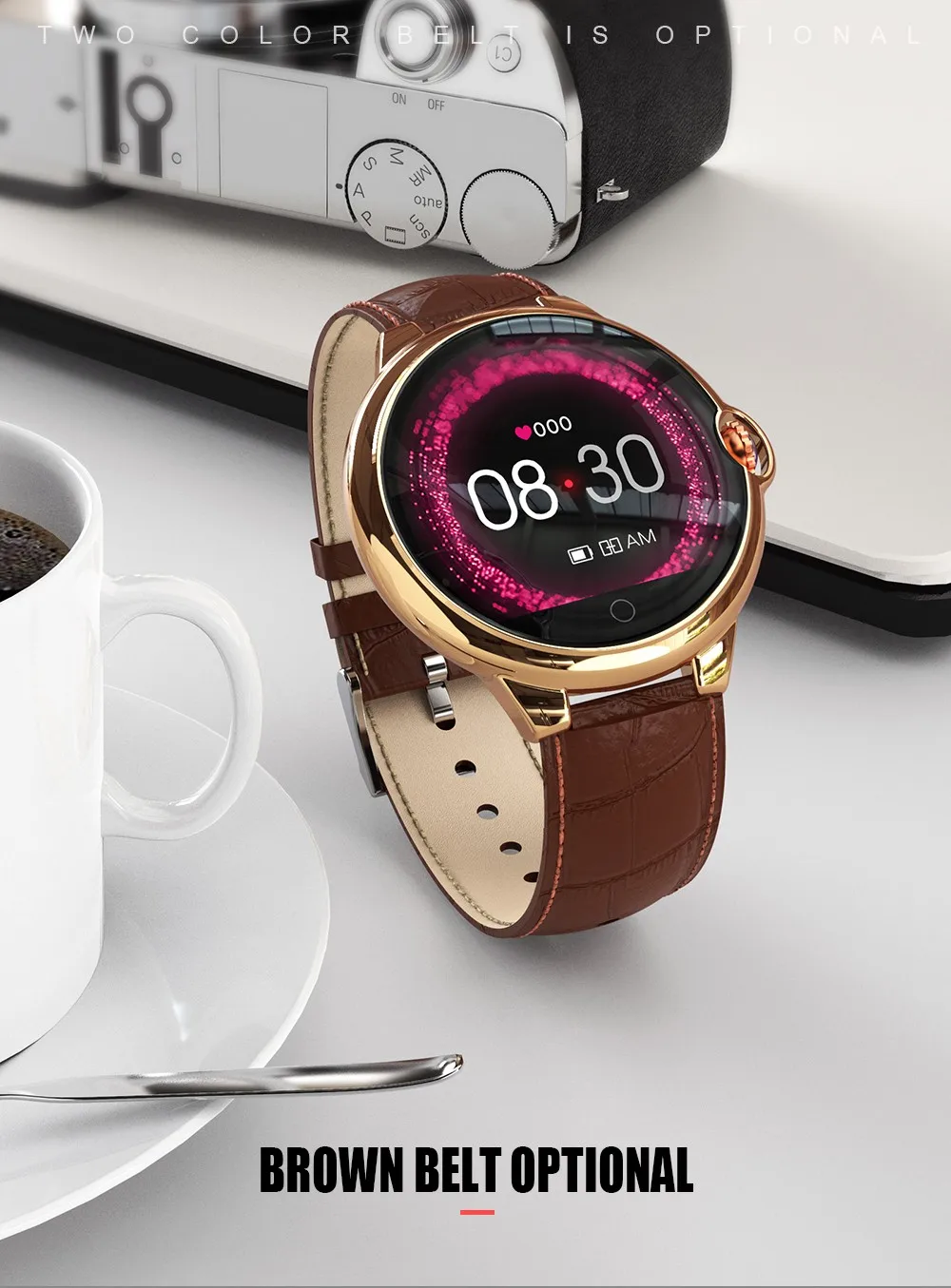 Diggro Смарт часы DR88 Bluetooth водонепроницаемый полный большой цветной экран сердечный ритм кровяное давление мониторинг сна классический стиль