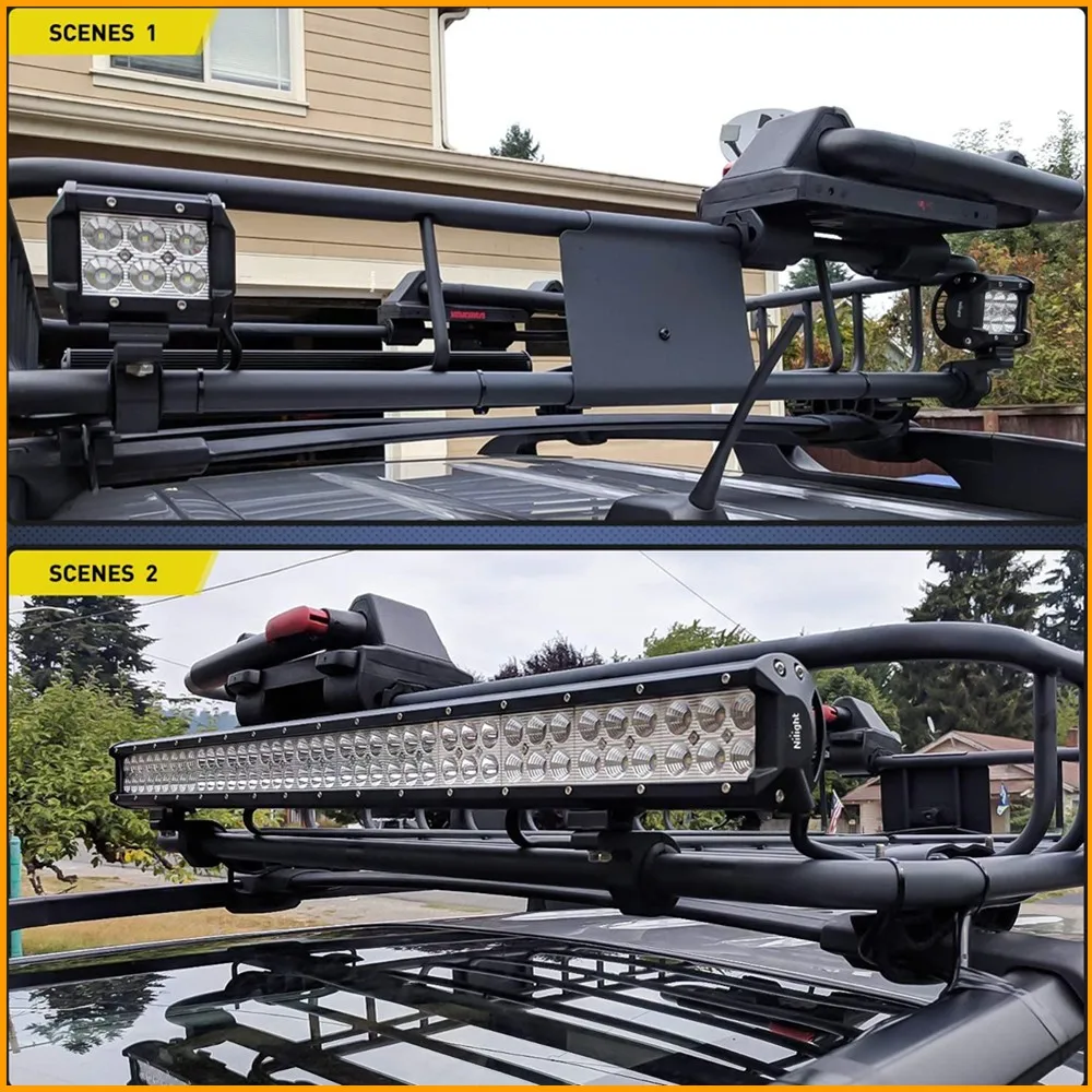 2/4/6/8 светодиодный светильник бар Горизонтальный зажим Монтажный кронштейн