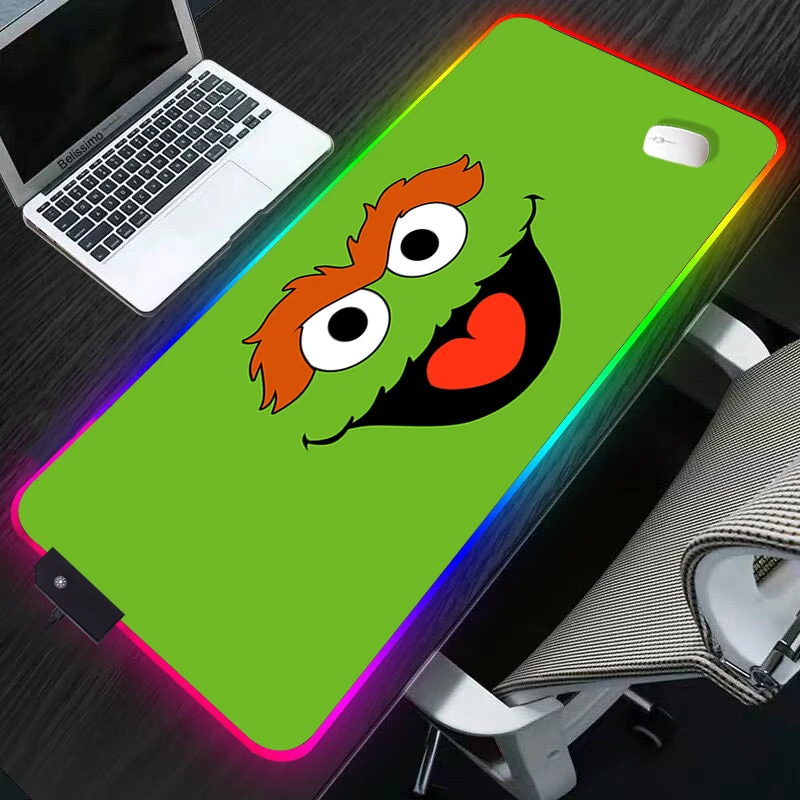 

Sesame Street Gaming Mouse Pad Mousepad Large XL Keyboard Mouse Mat for Laptop LED Lighting Play Mat Anti slip Carpet Desk pad