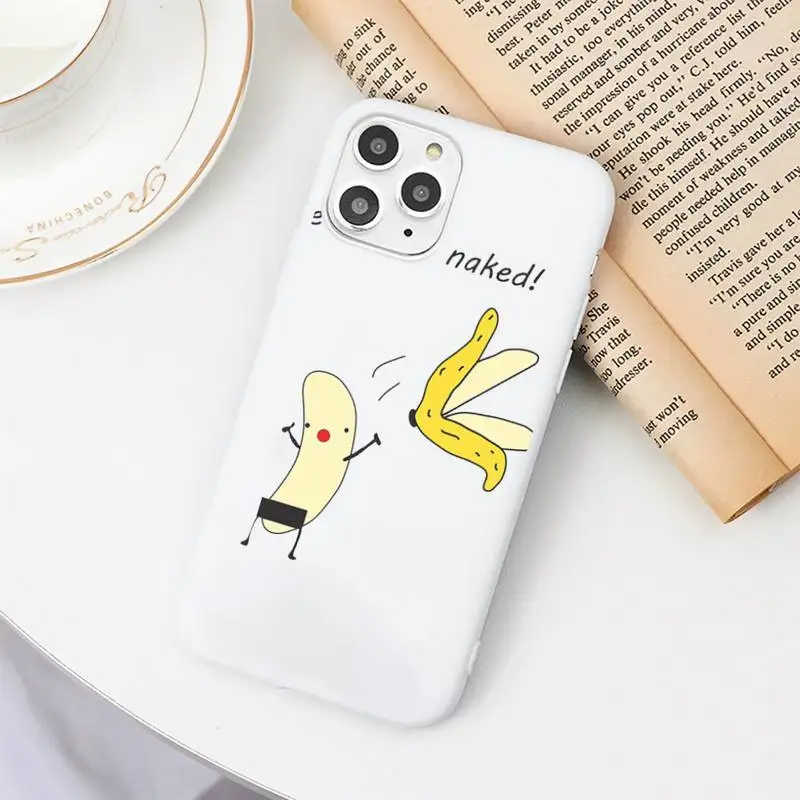 

Lovely Cartoon Funny Banana Phone Case Candy Color for iPhone 11 12 mini pro XS MAX 8 7 6 6S Plus X SE 2020 XR