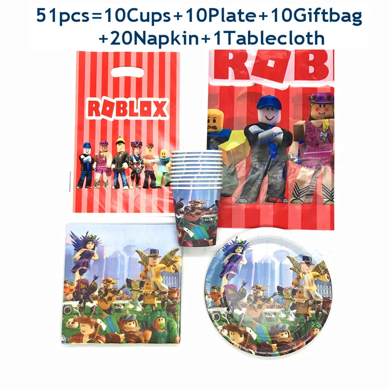 

Набор одноразовой посуды в стиле робота, 51-81 шт.