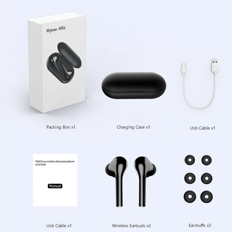

TWS in ear mini earbuds 5.0 Bluetooth BT5.0 wireless headset cute earphones HiFi stereo Long standby earphone for phone