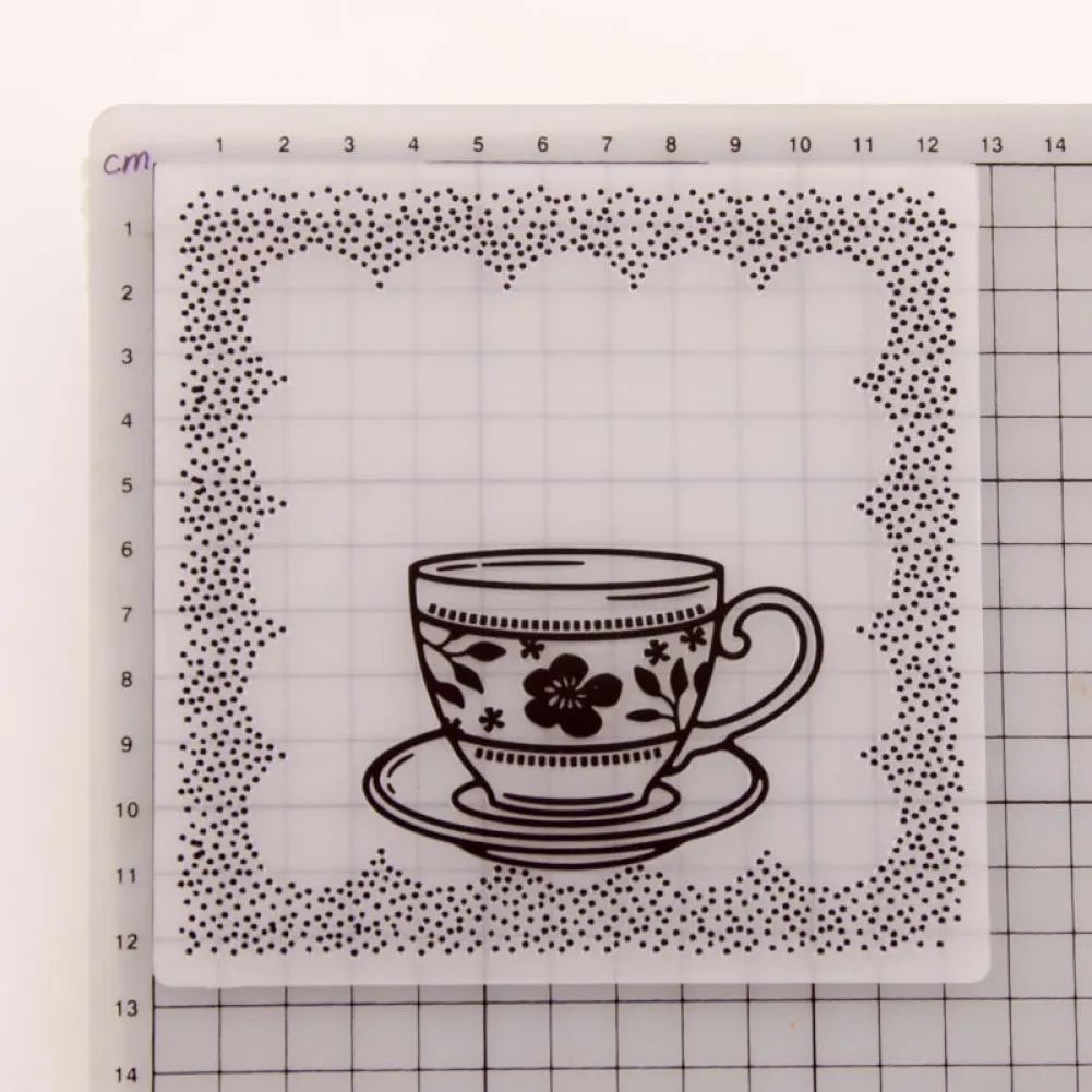 

Cup Plastic Embossing Folder DIY Scrapbooking Album Card Cutting Dies Template Craft DIY Card Decor Making Wedding Decoration