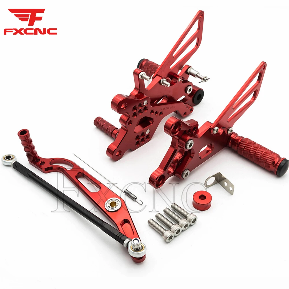 

For YAMAHA YZF R6 R6S YZFR6 2006-2020 2015 Adjustable Aluminum Motorcycle Rearset Footrest Footpeg Rear Set Footrest Foot Pegs