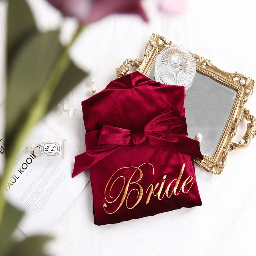 

Personalized Bride robe Bridesmaid gift Wife anniversary souvenirs New year Christmas gifts for girl woman Bride to be gift