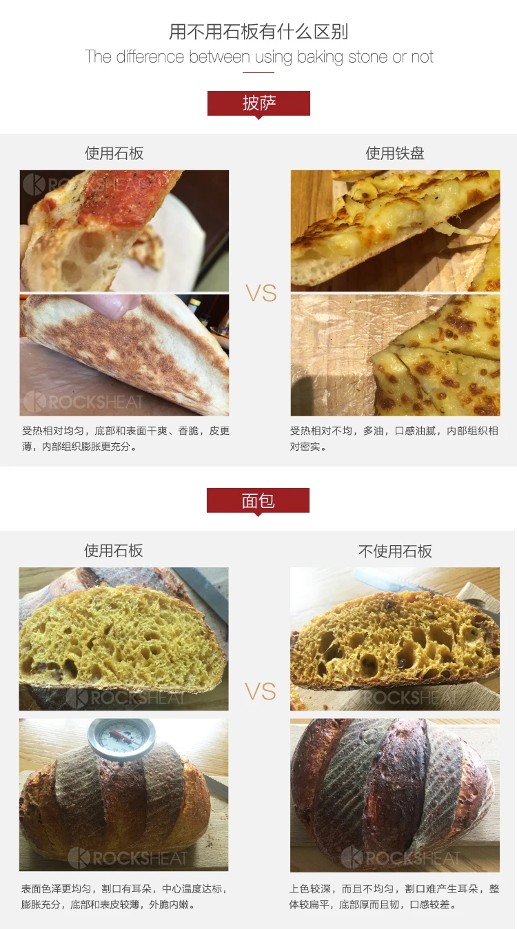 

40x30cm/44x30cm Oven Slate Pizza Baking Stone for Cooking Baking Grilling Pizza Tools for Oven and BBQ Grill Bakeware Tool