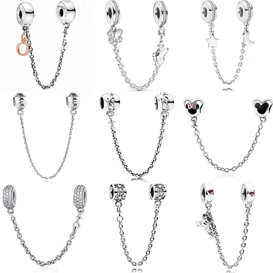 925 пробы серебряные декоративные бабочки дуги любви корона о безопасности цепи