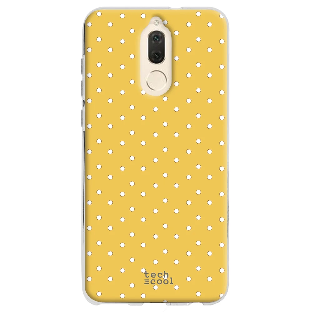 FunnyTech®Чехол для Huawei Mate 10 Lite l желтый фон в горошек|Бамперы| |