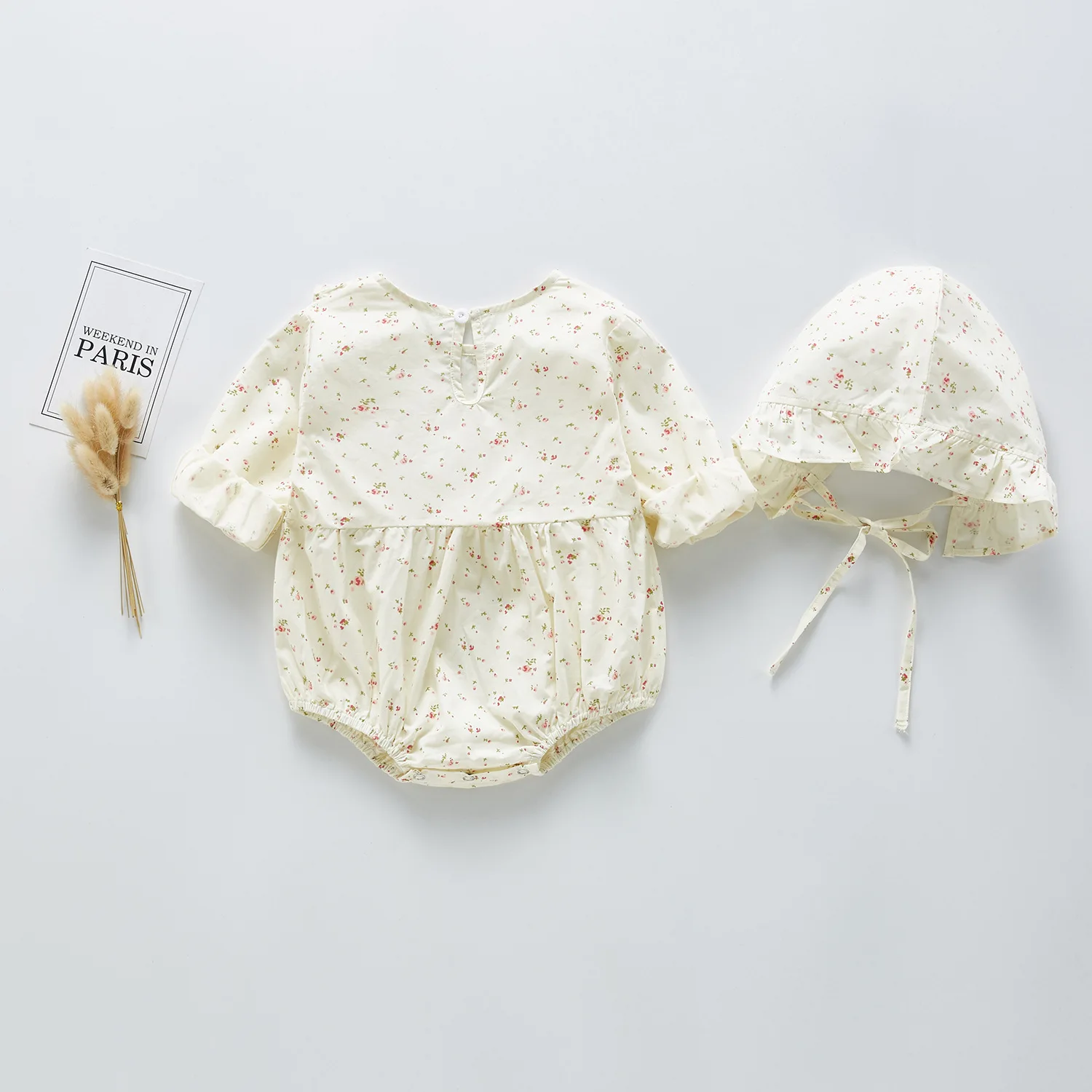 2020 весенний Детский костюм для маленьких девочек комбинезоны с цветочным