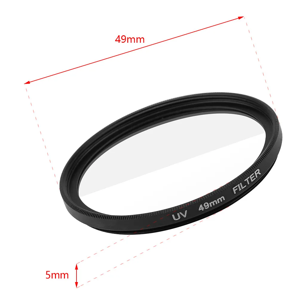 49mm УФ-фильтр для объектива камеры Canon/Nikon/Pentax SLR, водонепроницаемый УФ-фильтр 49 мм 52 мм 55 мм 58 мм 62 мм 67 мм 72 мм 77 мм 82 мм#5 - Цвет: 49mm