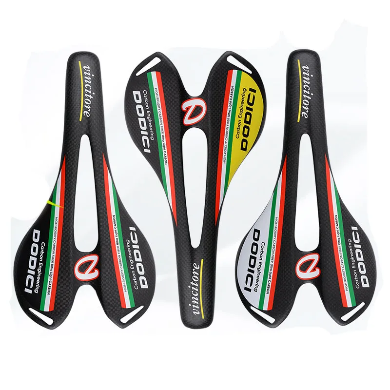 

DODICI 270*143mm Full Carbon Fiber Hollow Cushion 3k Matte Ultralight Road Mountain Bike Saddle Bike Accessories