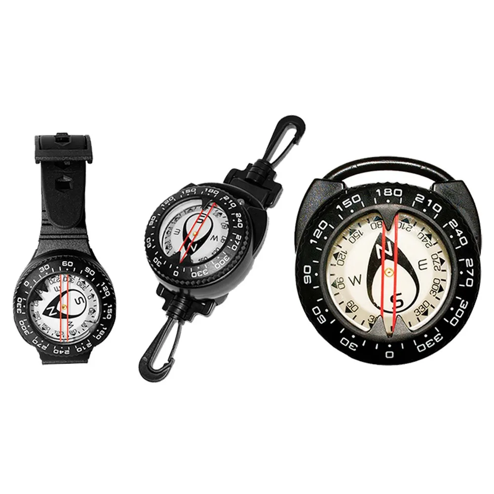 

Scuba Dive Compass With Retractor Stretched Wrist Mount Hose Mount Positive Light Diving Direction Indicator Compass Snorkeling