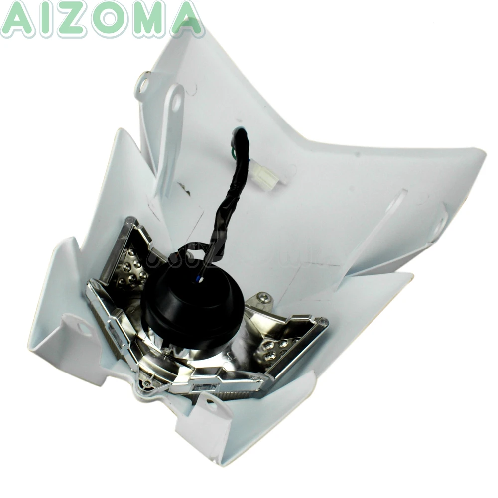 Универсальный обтекатель для передней фары мотоцикла белый Yamaha Kawasaki Honda EXC SX SMR CRF