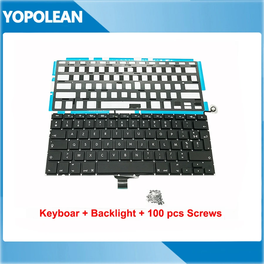 Совершенно новая Французская клавиатура Azerty для Apple Macbook Pro 13 дюймов A1278 с