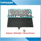 Совершенно новая Французская клавиатура Azerty для Apple Macbook Pro 13 дюймов A1278 с подсветкой + винты 100 шт. 2009 - 2012