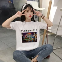 showtly terror villain friends movie play cards picture hipster o neck short sleeve aesthetic plus size graphic women t shirts