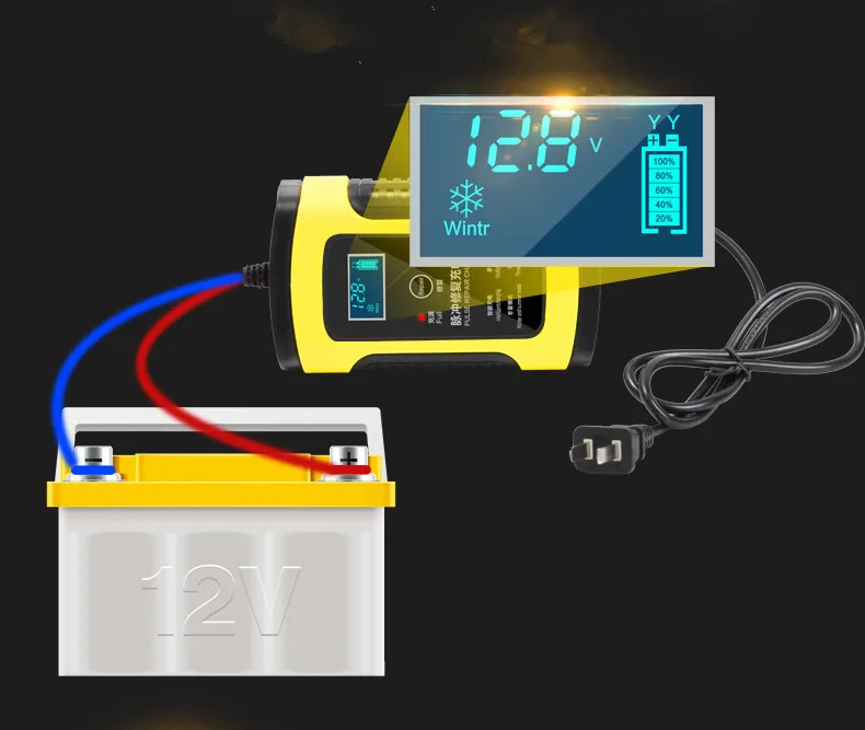 Автомобильное зарядное устройство для аккумуляторов 12 В 6 А вольт мотоцикла