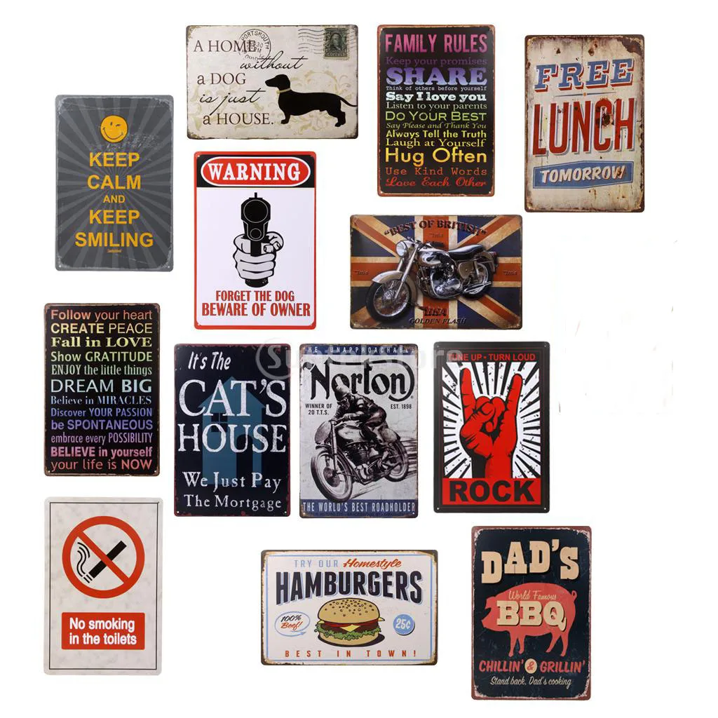 

Retro Wall-mounted Plaque Cafe Door/Wall Plaques For Club Door/Wall Ornament