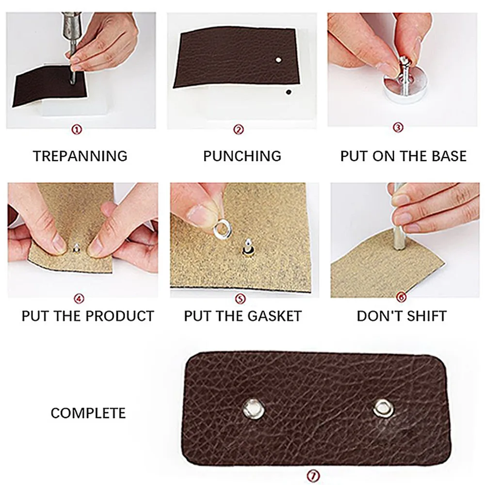 

High Quality Snap Rivet Fastener Buttons Installation Tool Kit DIY Leather Crafts Hand Punch Tool Set DIY Material Accessories