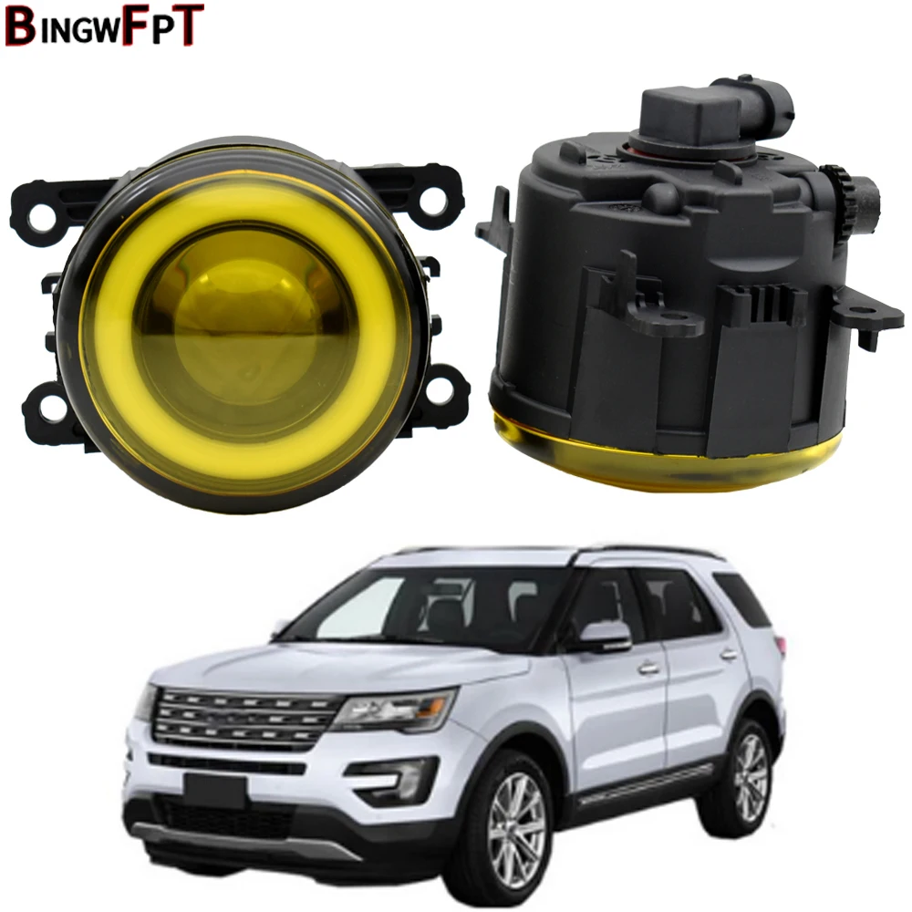 

2/pair Super Bright LED Fog Light with Angel Eye Car Front Fog Lamp 12V For Ford Explorer 2011 2012 2013 2014